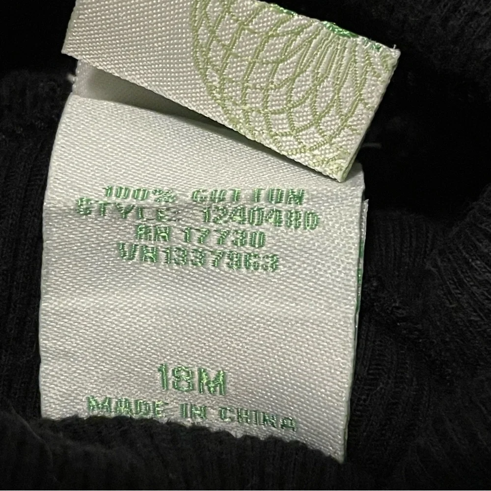Baby Girls’ Circo Iowa Rhinestone Lettering Turtleneck Bodysuit Black Size 18M